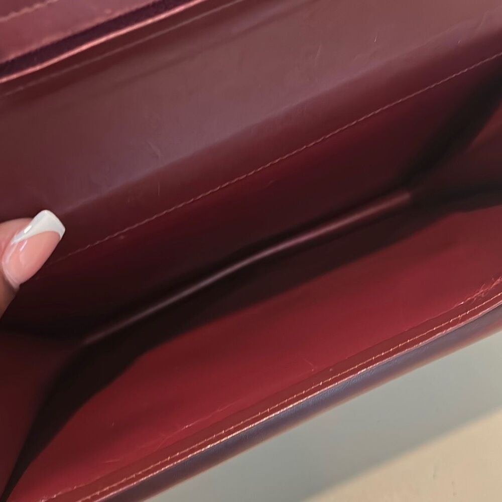 Cartier Convertible Portfolio Organizer Clutch Wristlet Dark Burgundy Leather - Picture 6 of 16